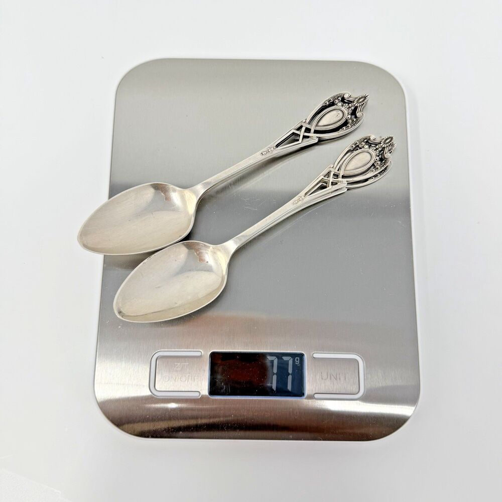 Rogers Lunt & Bowlen Monticello Sterling Silver Teaspoons Set of 4 77g